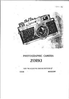 Zorki 3 manual. Camera Instructions.